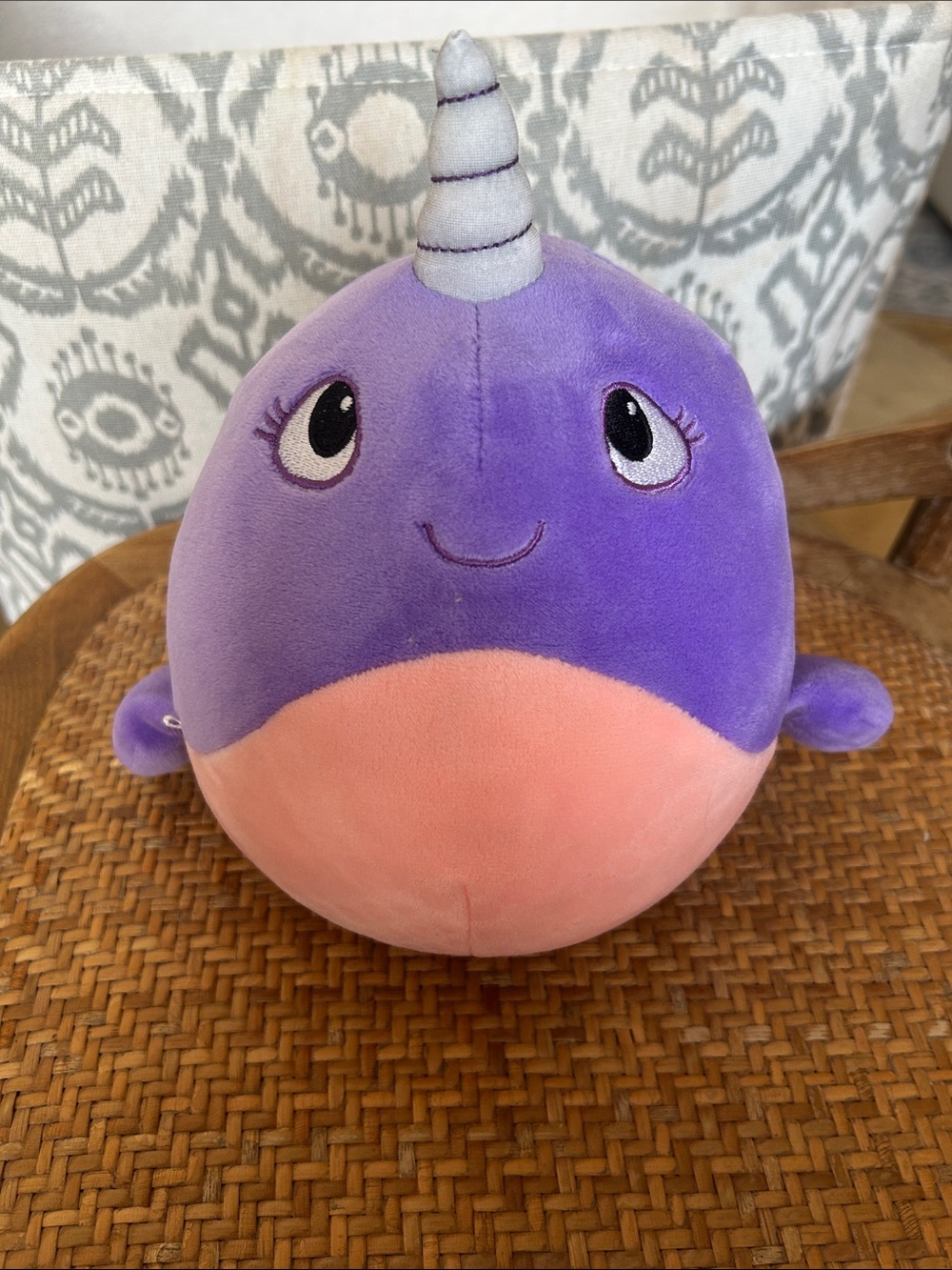 Purple and Pink Narwhal Squishy Plush Stuffed Animal